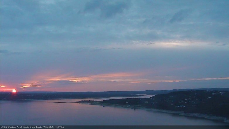 Lake Travis webcam, September 21, 2018 6:30 PM CT
