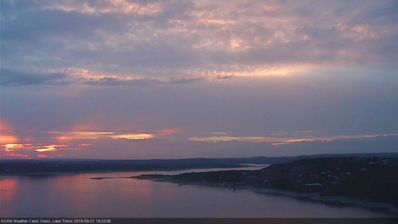 Lake Travis webcam, September 21, 2018 6:35 PM CT