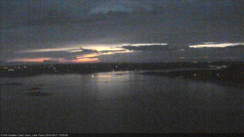 Lake Travis webcam, September 21, 2018 7:00 PM CT