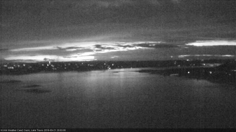 Lake Travis webcam, September 21, 2018 7:05 PM CT