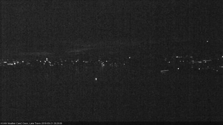 Lake Travis webcam, September 21, 2018 7:30 PM CT