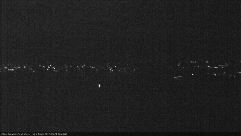 Lake Travis webcam, September 21, 2018 7:45 PM CT