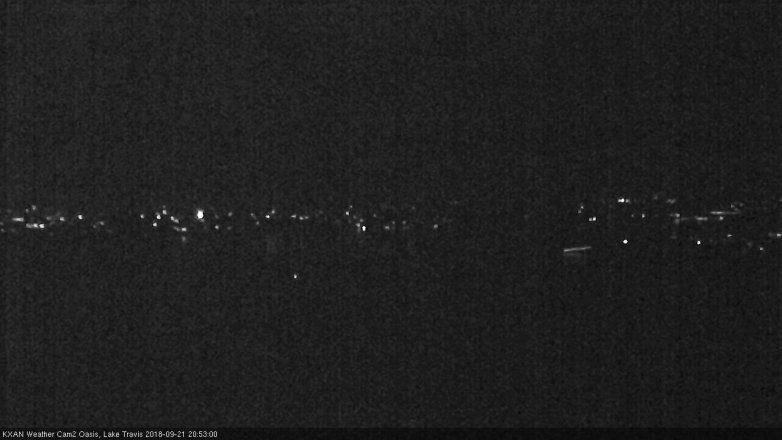 Lake Travis webcam, September 21, 2018 7:55 PM CT