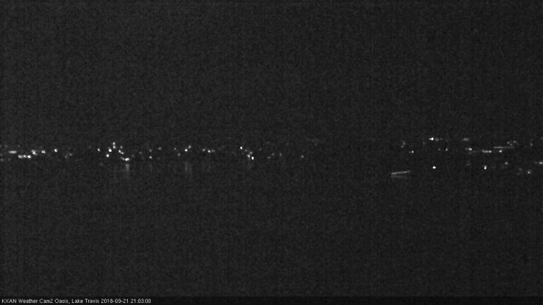 Lake Travis webcam, September 21, 2018 8:05 PM CT