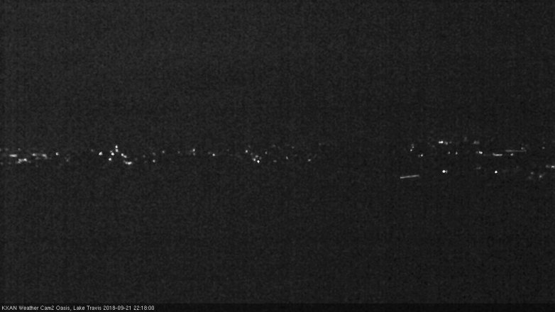 Lake Travis webcam, September 21, 2018 9:20 PM CT