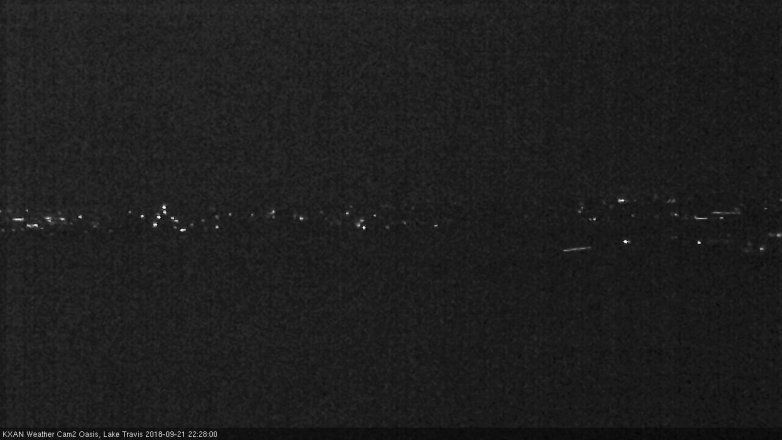 Lake Travis webcam, September 21, 2018 9:30 PM CT