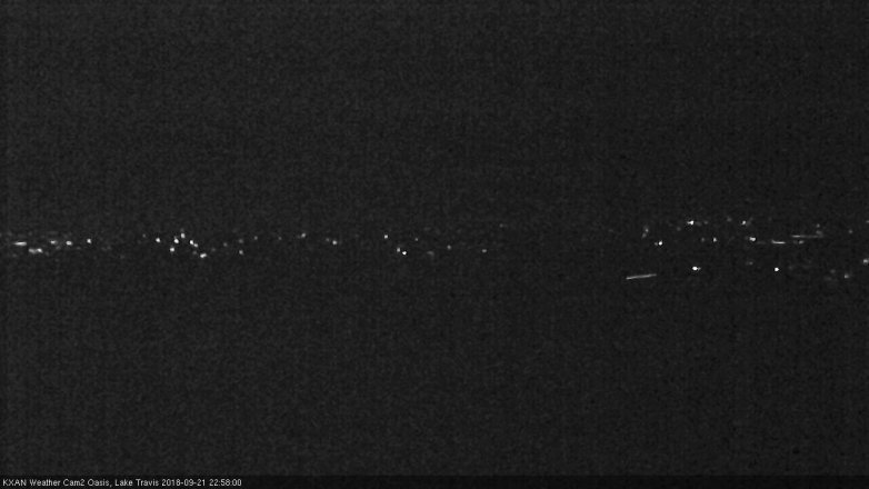 Lake Travis webcam, September 21, 2018 10:00 PM CT