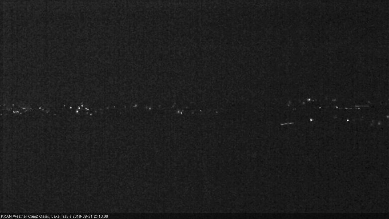 Lake Travis webcam, September 21, 2018 10:20 PM CT