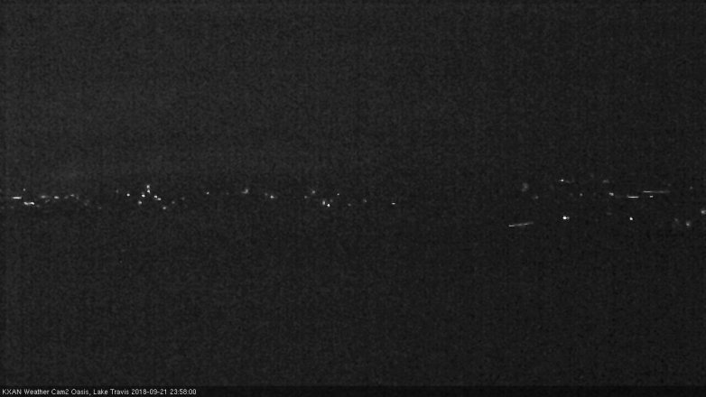 Lake Travis webcam, September 21, 2018 11:00 PM CT