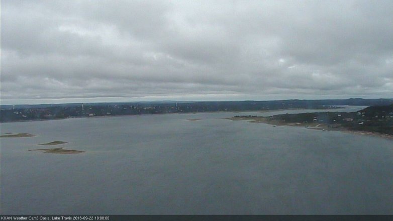 Lake Travis webcam, September 22, 2018 9:10 AM CT