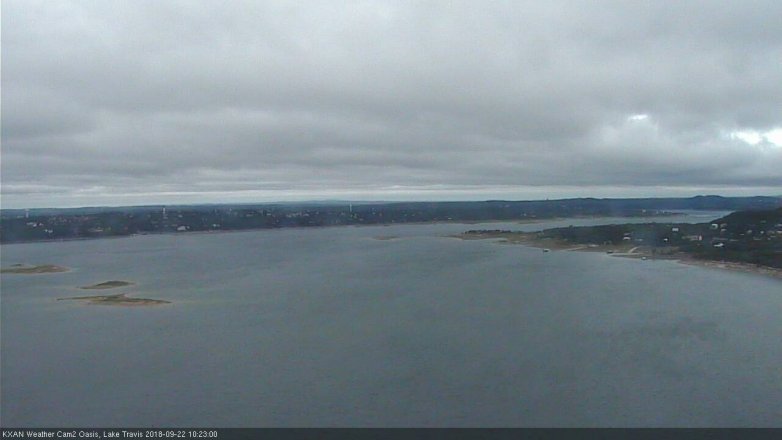 Lake Travis webcam, September 22, 2018 9:25 AM CT