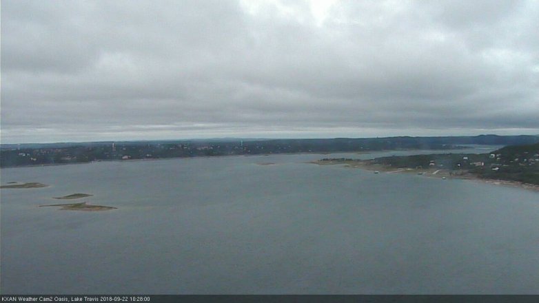 Lake Travis webcam, September 22, 2018 9:30 AM CT
