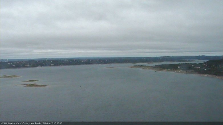 Lake Travis webcam, September 22, 2018 9:40 AM CT