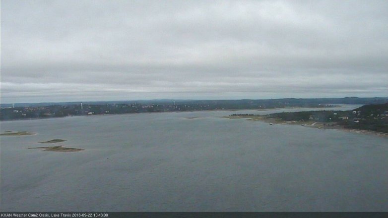 Lake Travis webcam, September 22, 2018 9:45 AM CT
