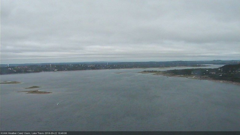 Lake Travis webcam, September 22, 2018 9:50 AM CT