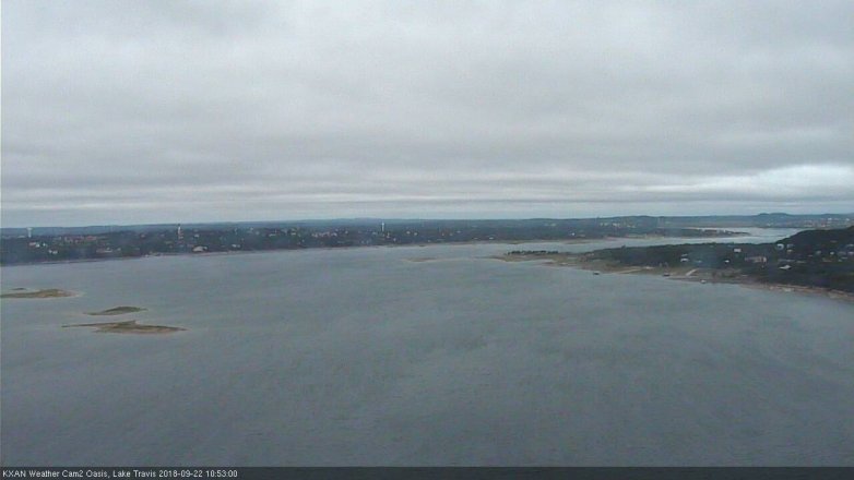 Lake Travis webcam, September 22, 2018 9:55 AM CT