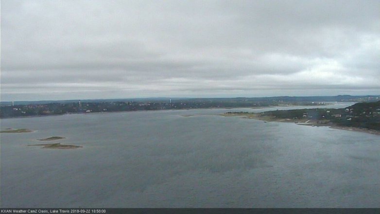 Lake Travis webcam, September 22, 2018 10:00 AM CT