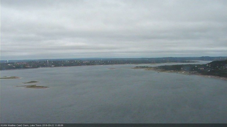 Lake Travis webcam, September 22, 2018 10:10 AM CT