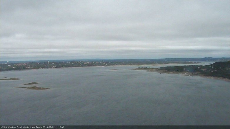 Lake Travis webcam, September 22, 2018 10:20 AM CT