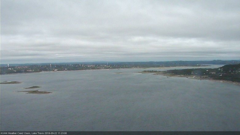Lake Travis webcam, September 22, 2018 10:25 AM CT