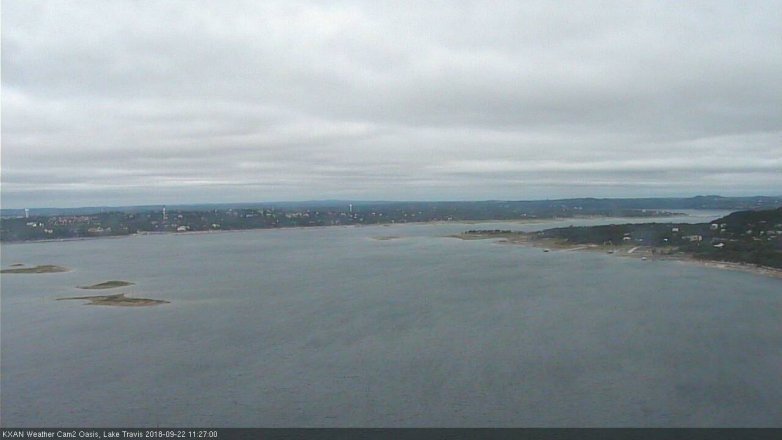 Lake Travis webcam, September 22, 2018 10:30 AM CT