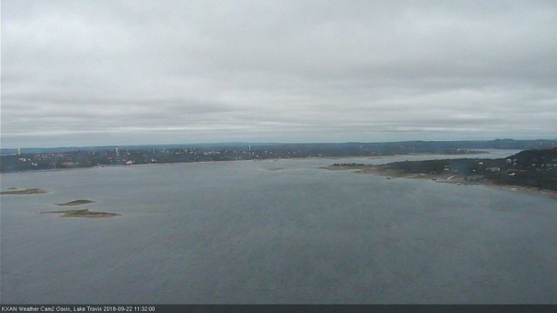 Lake Travis webcam, September 22, 2018 10:35 AM CT