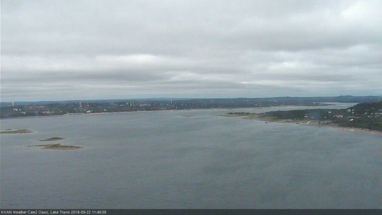 Lake Travis webcam, September 22, 2018 10:50 AM CT