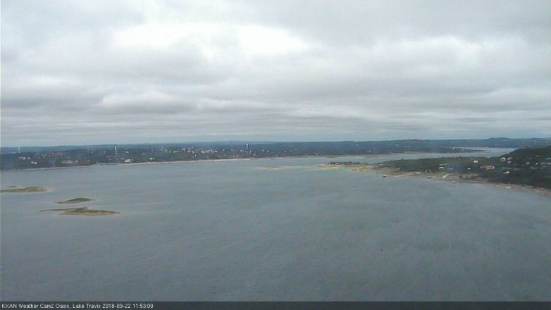 Lake Travis webcam, September 22, 2018 10:55 AM CT