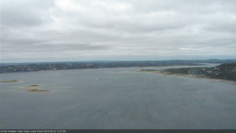 Lake Travis webcam, September 22, 2018 11:30 AM CT