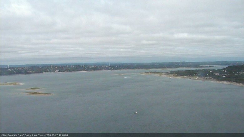 Lake Travis webcam, September 22, 2018 11:45 AM CT