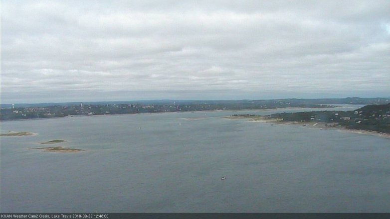 Lake Travis webcam, September 22, 2018 11:50 AM CT