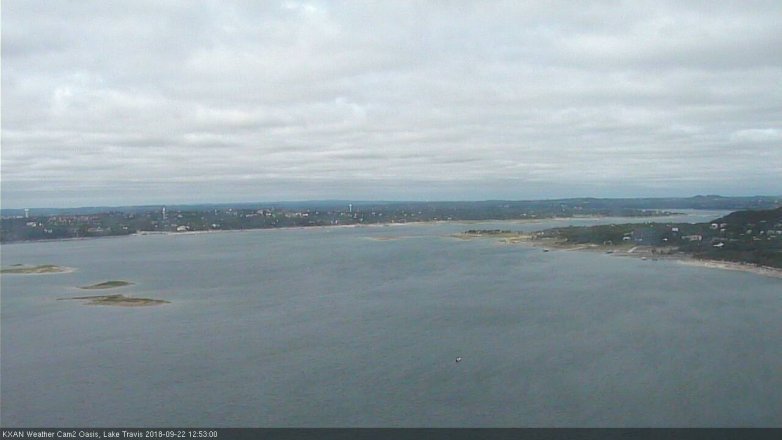 Lake Travis webcam, September 22, 2018 11:55 AM CT