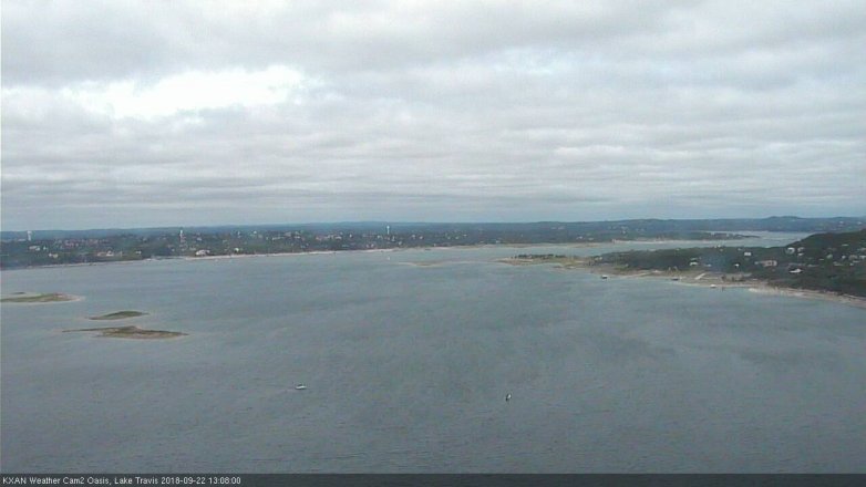 Lake Travis webcam, September 22, 2018 12:10 PM CT