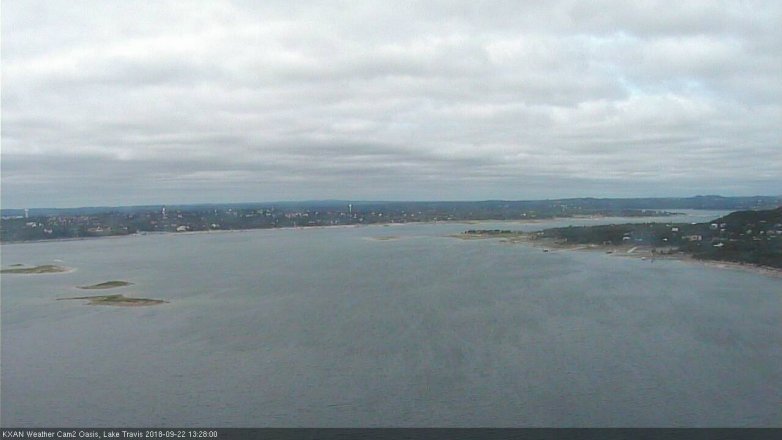 Lake Travis webcam, September 22, 2018 12:30 PM CT