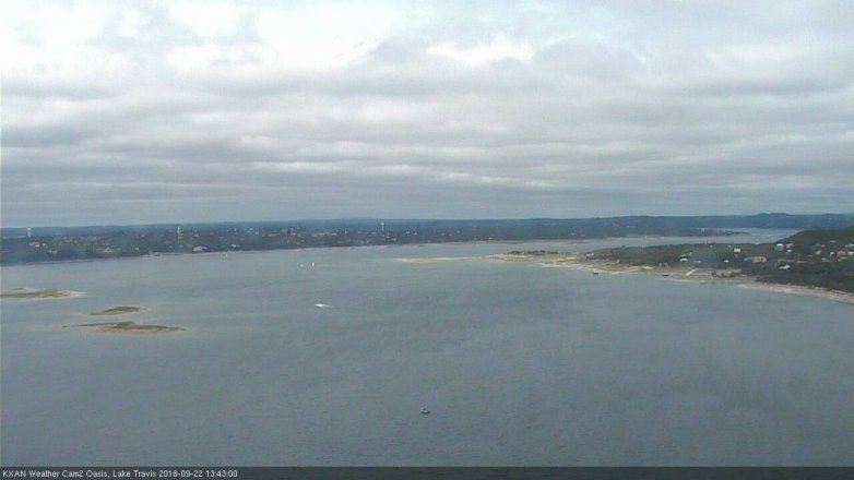 Lake Travis webcam, September 22, 2018 12:45 PM CT