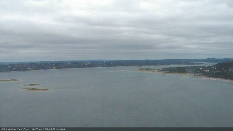 Lake Travis webcam, September 22, 2018 1:20 PM CT