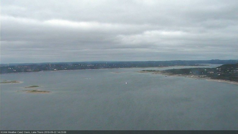 Lake Travis webcam, September 22, 2018 1:25 PM CT