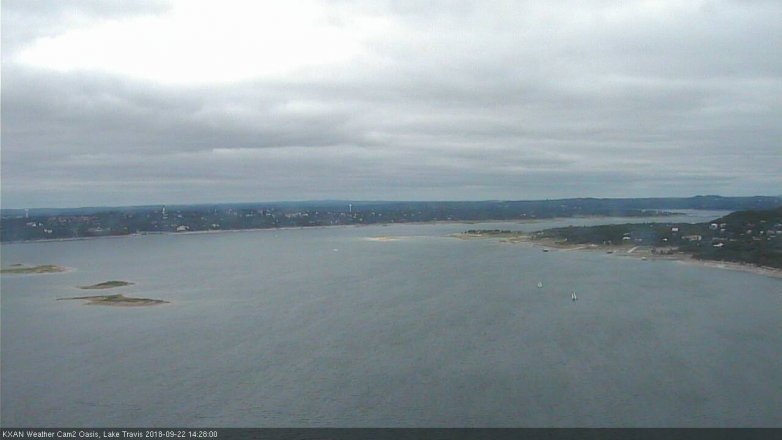 Lake Travis webcam, September 22, 2018 1:30 PM CT