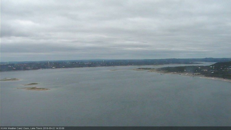 Lake Travis webcam, September 22, 2018 1:35 PM CT