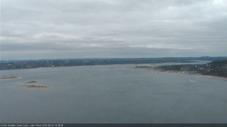 Lake Travis webcam, September 22, 2018 1:40 PM CT