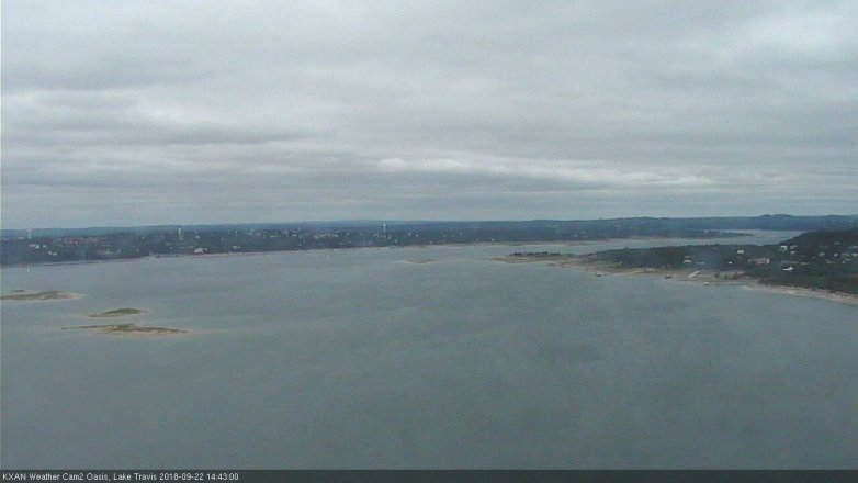 Lake Travis webcam, September 22, 2018 1:45 PM CT