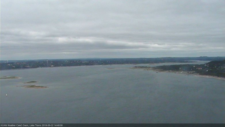 Lake Travis webcam, September 22, 2018 1:50 PM CT