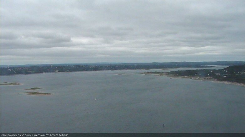 Lake Travis webcam, September 22, 2018 2:00 PM CT