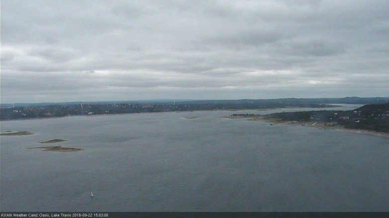 Lake Travis webcam, September 22, 2018 2:05 PM CT