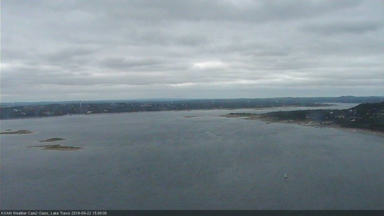 Lake Travis webcam, September 22, 2018 2:10 PM CT