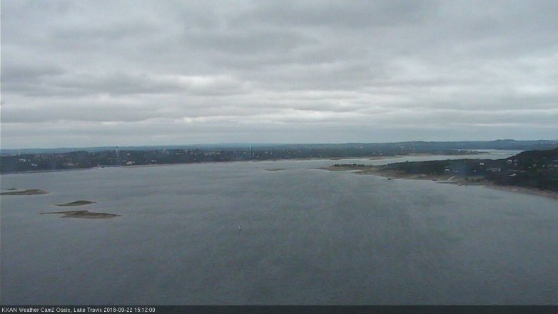Lake Travis webcam, September 22, 2018 2:15 PM CT