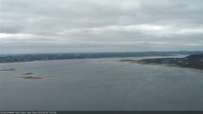 Lake Travis webcam, September 22, 2018 2:25 PM CT