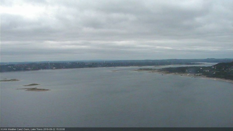 Lake Travis webcam, September 22, 2018 2:35 PM CT