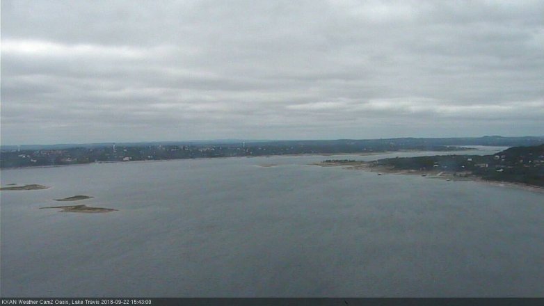 Lake Travis webcam, September 22, 2018 2:45 PM CT