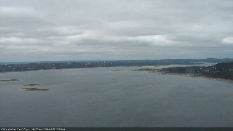 Lake Travis webcam, September 22, 2018 2:55 PM CT